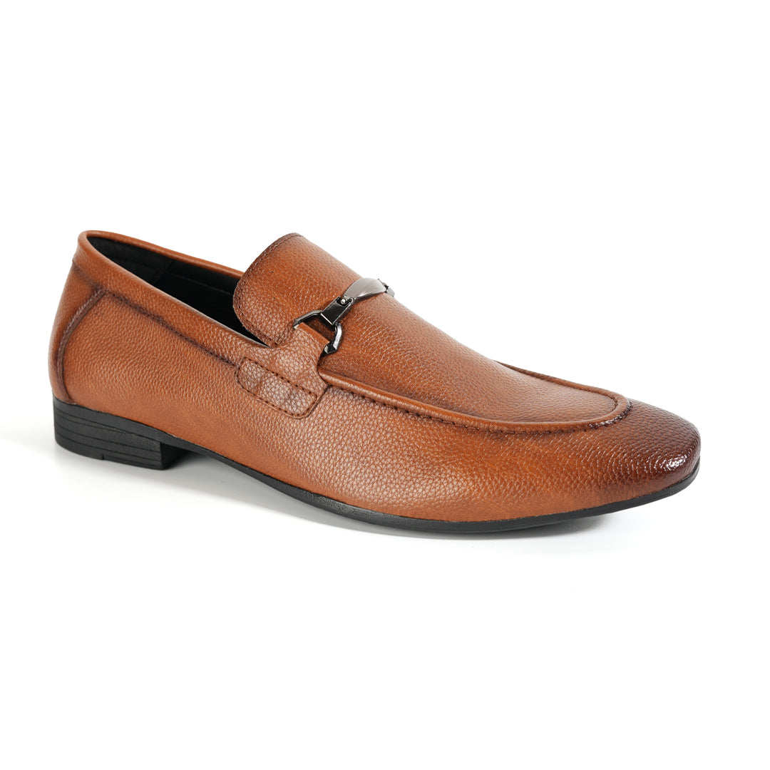 Monkstory Buckled Flexi Business Slip-Ons - Tan