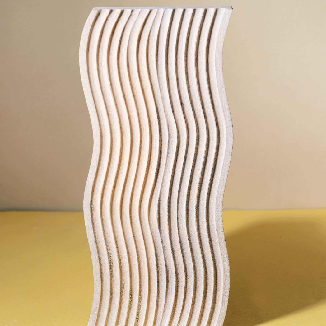 Araana Home Taarash Set of 3 Striped Platters, Zig Zag, Rectangle and U Shaped