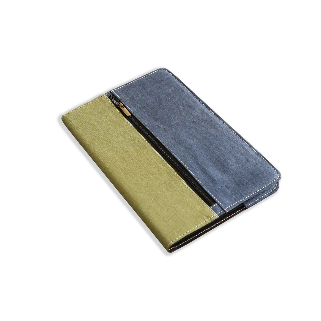 The Label GAIA Hemp A5 Non-Dated Notebook with Cover (Blue and Olive)