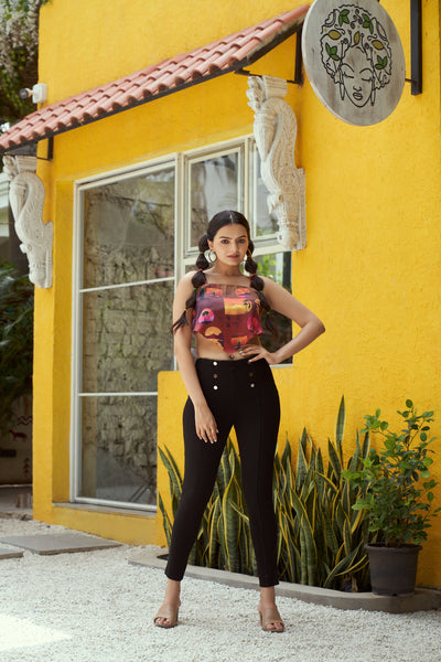 By The Sunset Printed Bandana Top