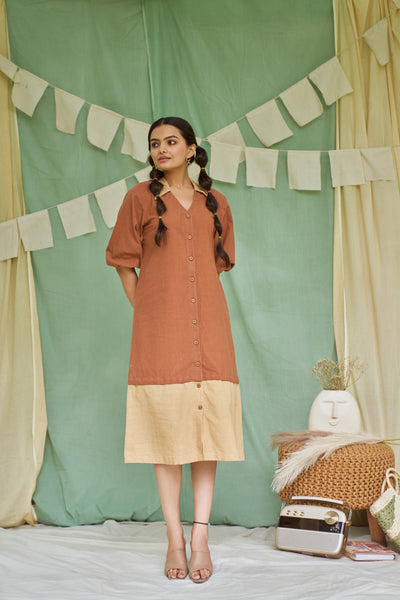 Raw Umber Detachable Dress