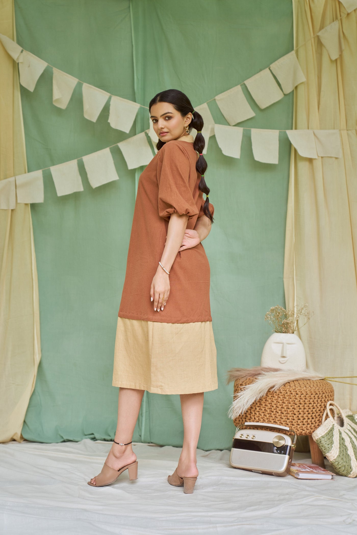 Raw Umber Detachable Dress