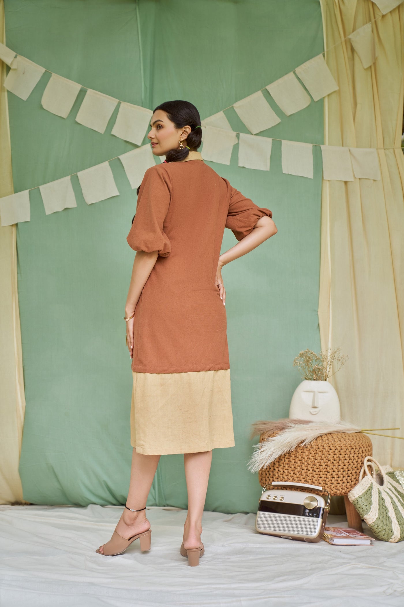 Raw Umber Detachable Dress