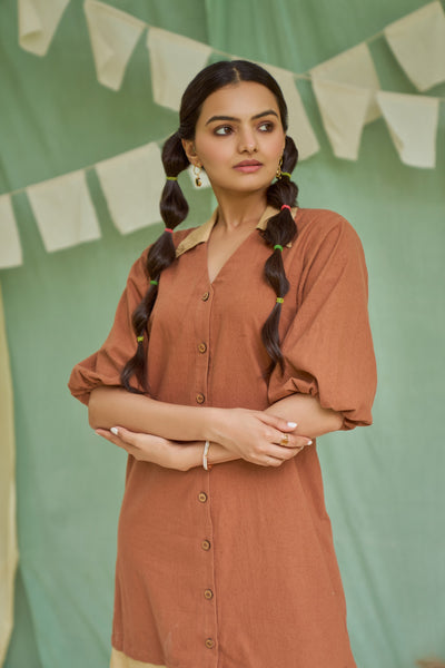 Raw Umber Detachable Dress