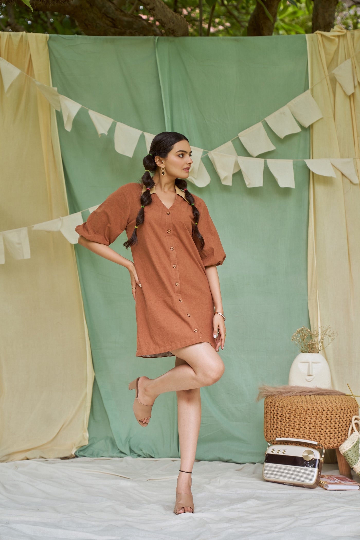 Raw Umber Detachable Dress