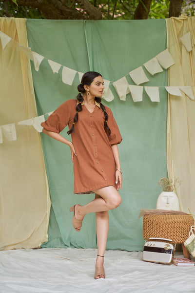 Raw Umber Detachable Dress