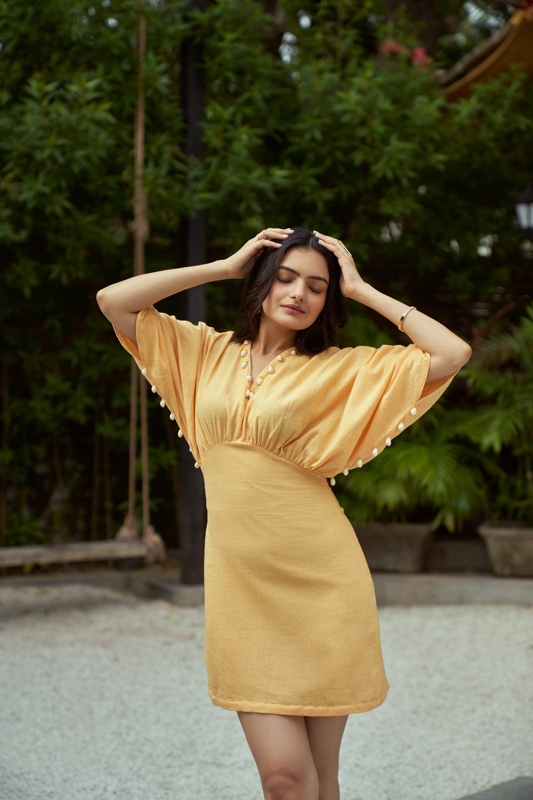 Sicily Kaftan Short Dress