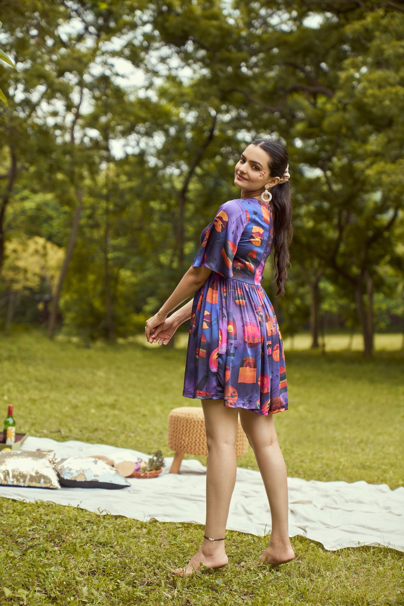 Dreamy Printed Sunset Dress