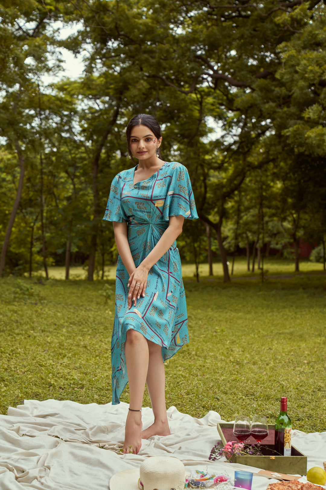 Venice Twisted Printed Dress