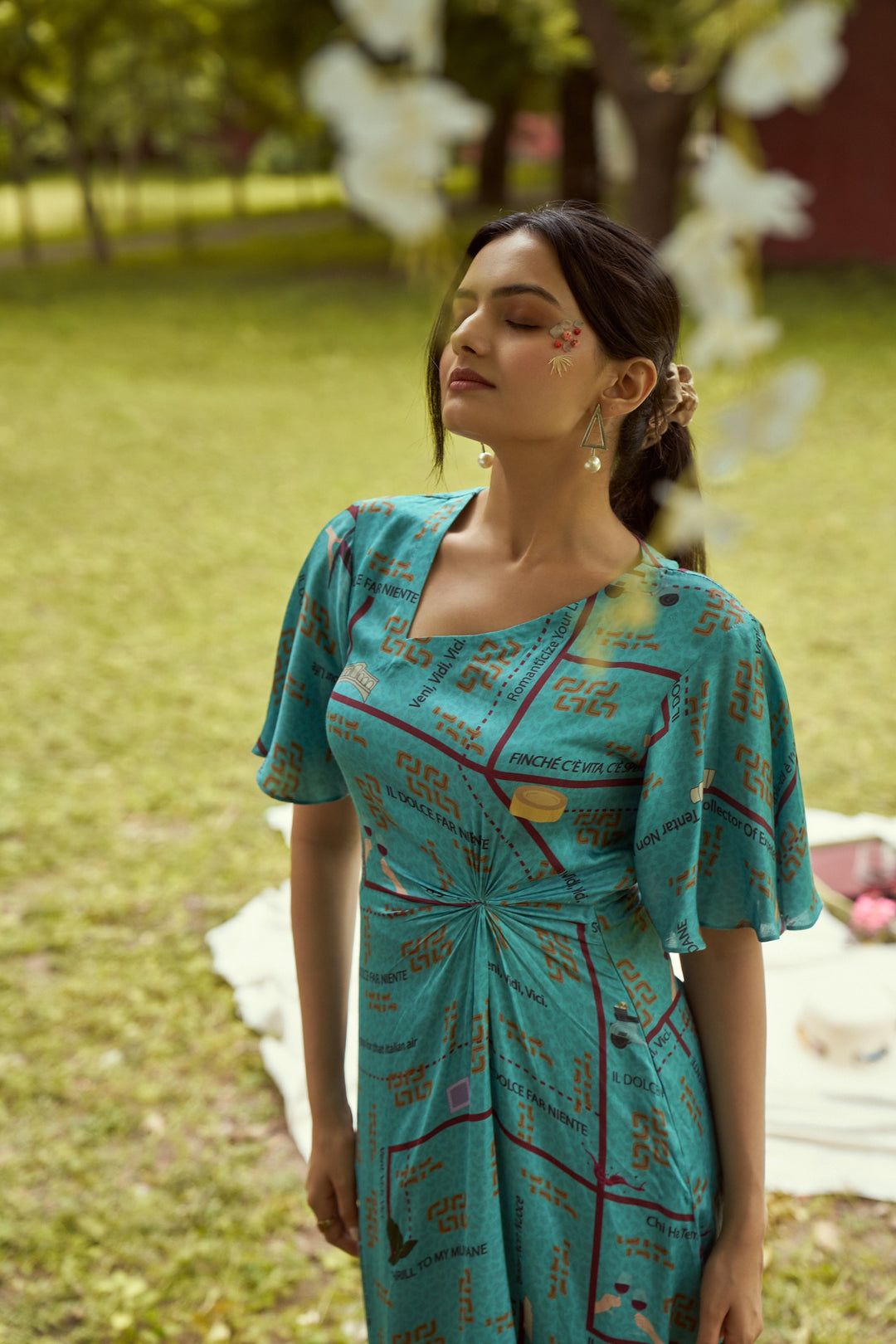 Venice Twisted Printed Dress