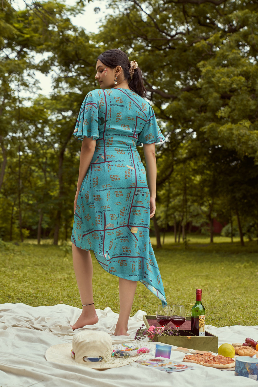 Venice Twisted Printed Dress