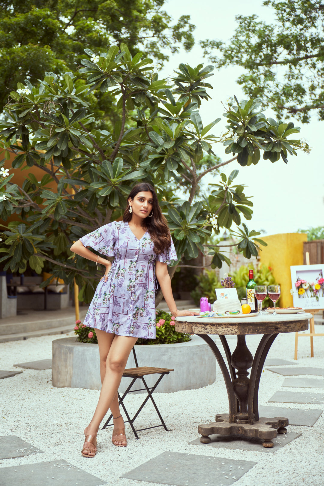 Caffe Italiana Printed Dress