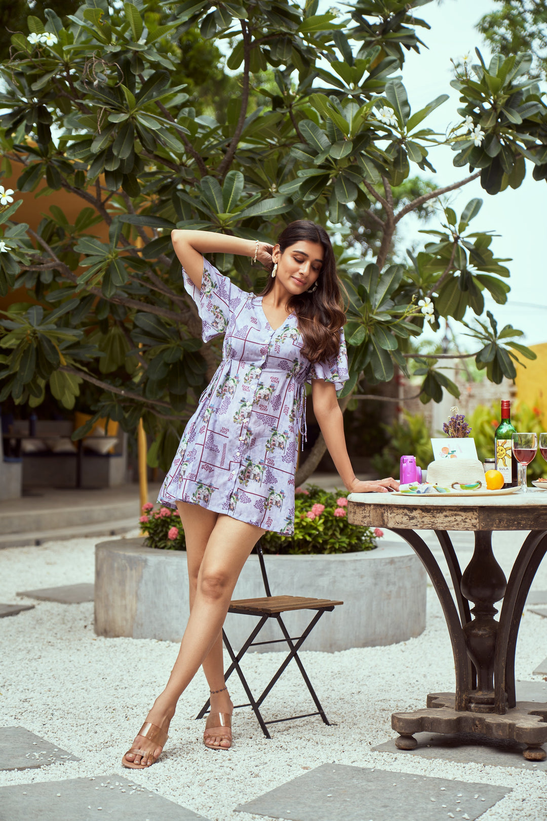 Caffe Italiana Printed Dress