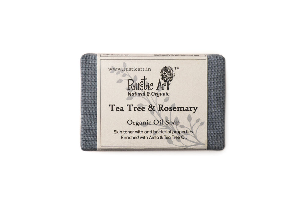 Rustic Art Tea Tree Rosemary Soap (100gm) pack of 2