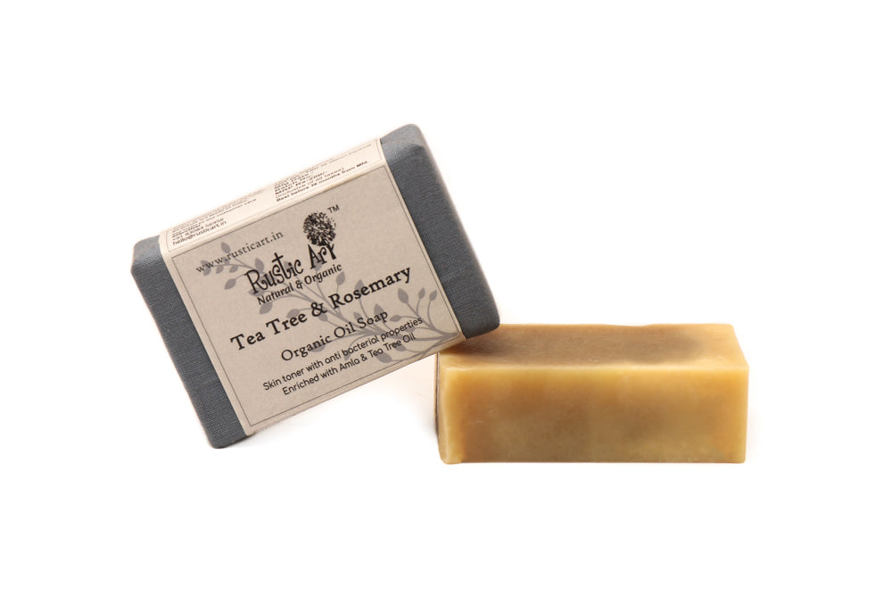 Rustic Art Tea Tree Rosemary Soap (100gm) pack of 2