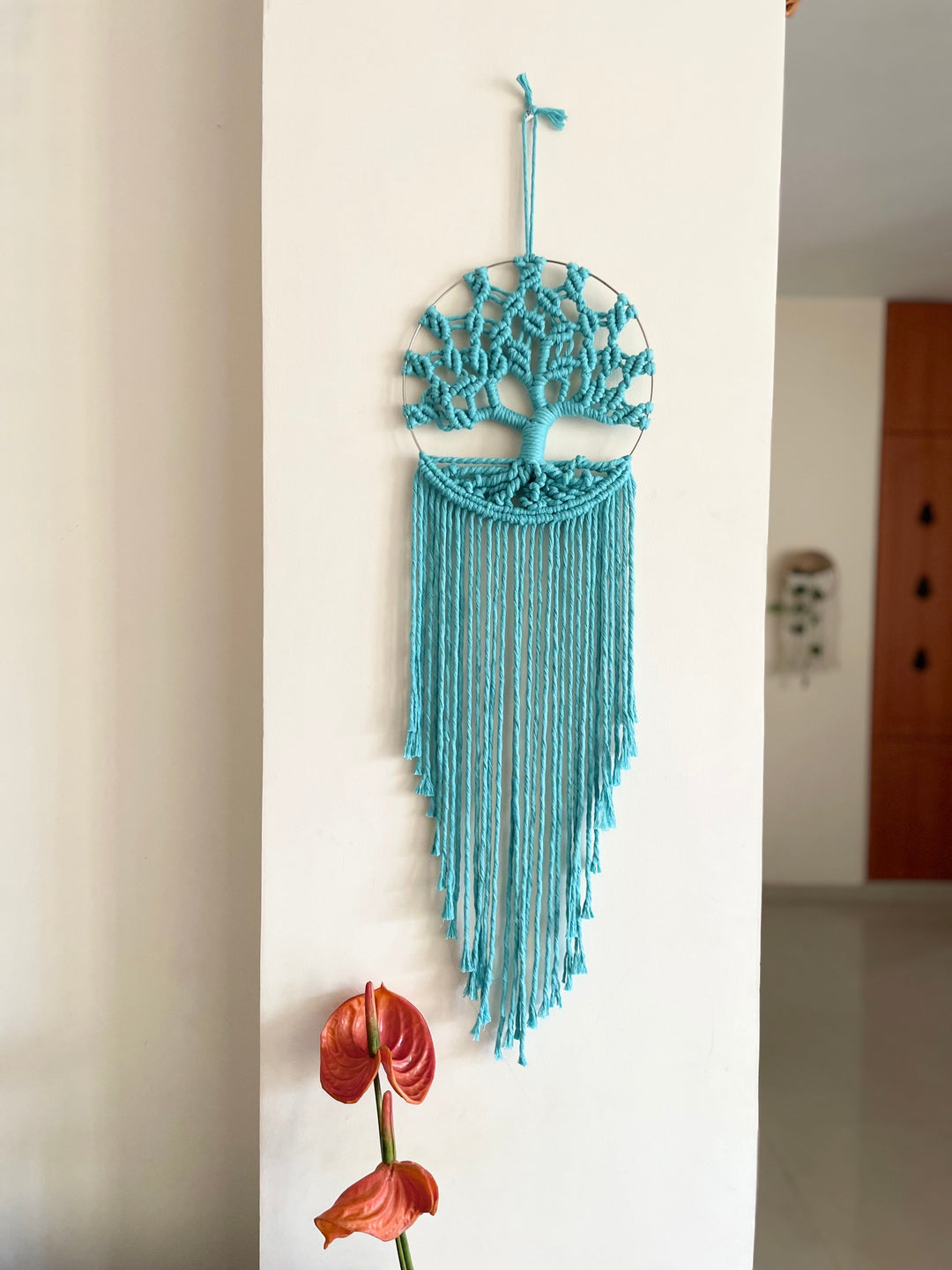 SUTRAM Handmade Boho Macrame Dream Catcher for Home - Macrame Wall Hanging 25 x 65 cm