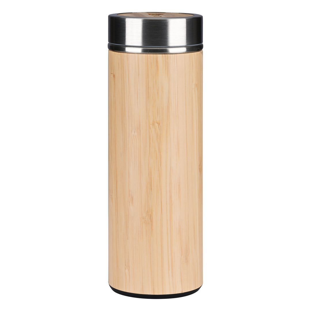 OIKO Bamboo Stainless Steel Water Bottle (Insulated) 500 ML