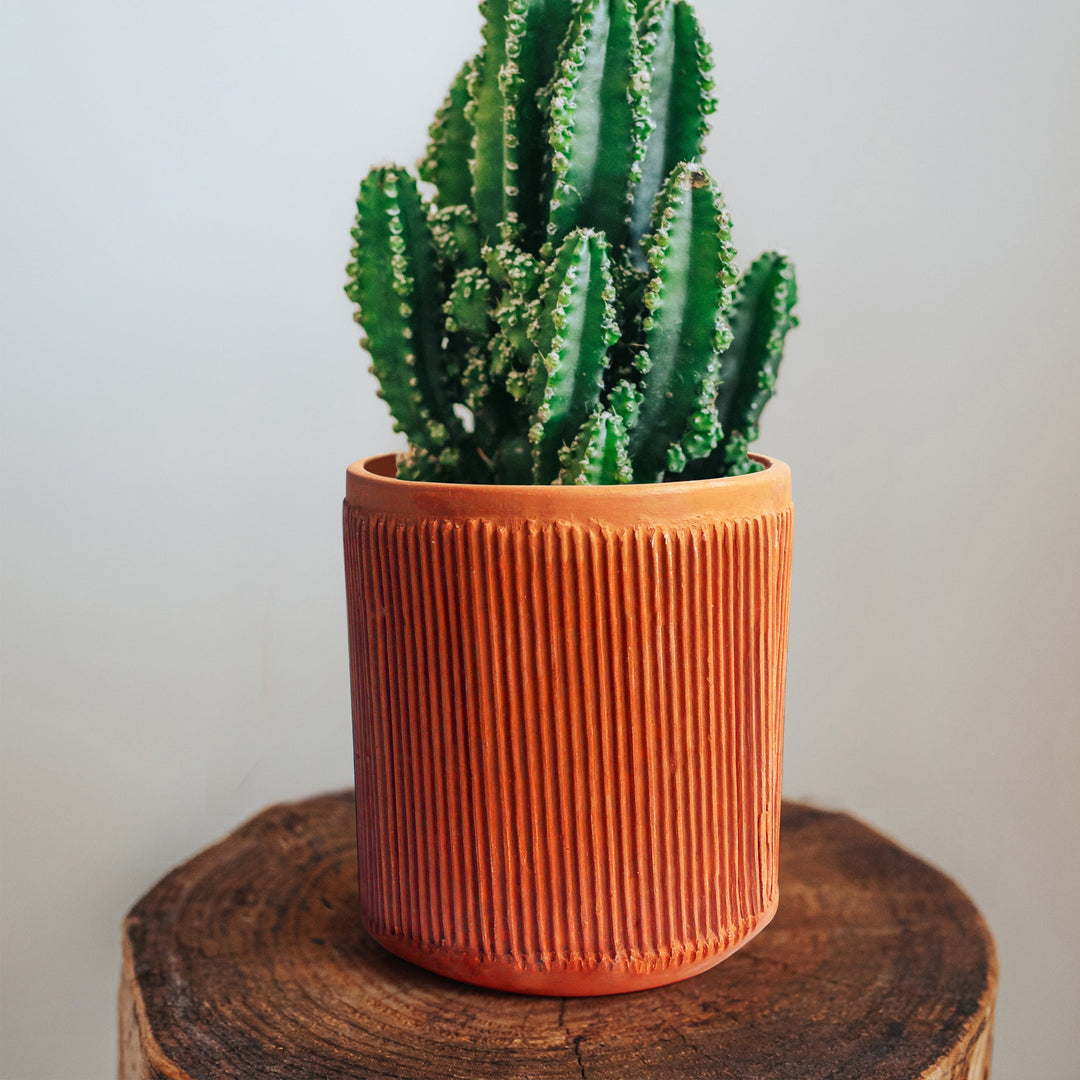 Terracotta Cylindrical PILLOW Planter - Suspire