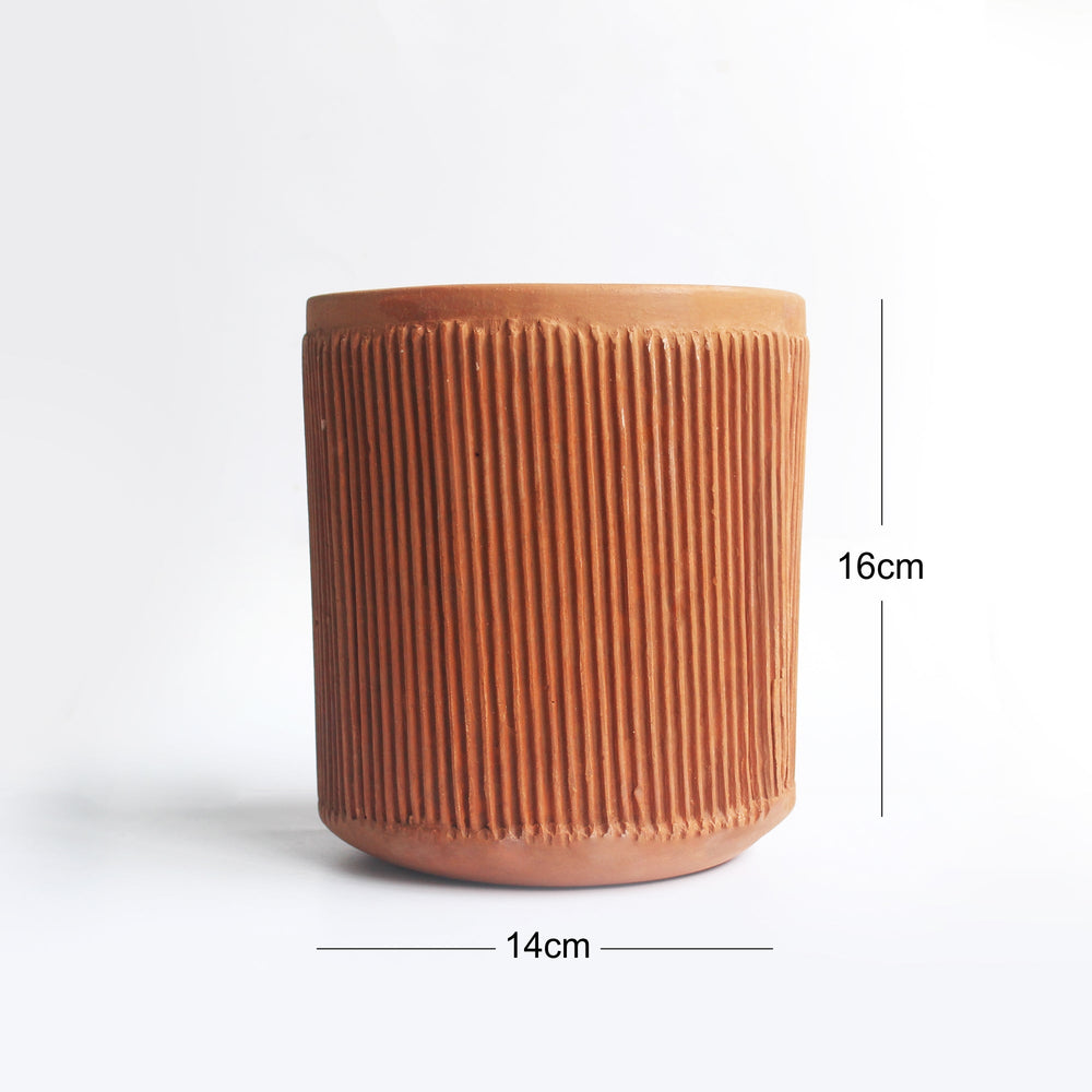 Terracotta Cylindrical PILLOW Planter