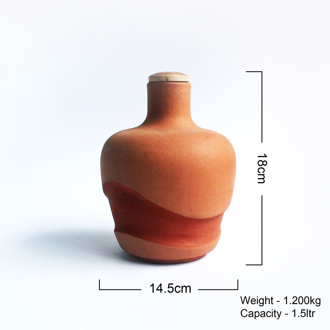 Terracotta Water Bottle : Apple : Capacity 1.5L Approx - Suspire