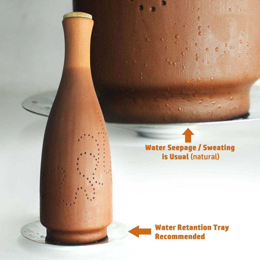 Terracotta Water Bottle : BOT : Capacity 1.0L Approx - Suspire