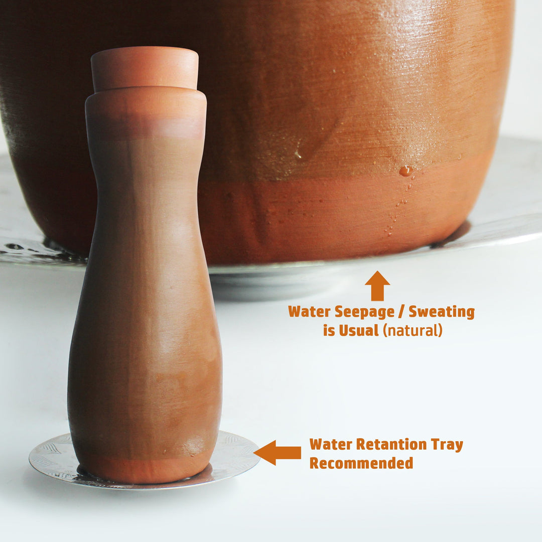 Terracotta Water Bottle : CURV  1 Lt : Capacity 1.0L Approx - Suspire