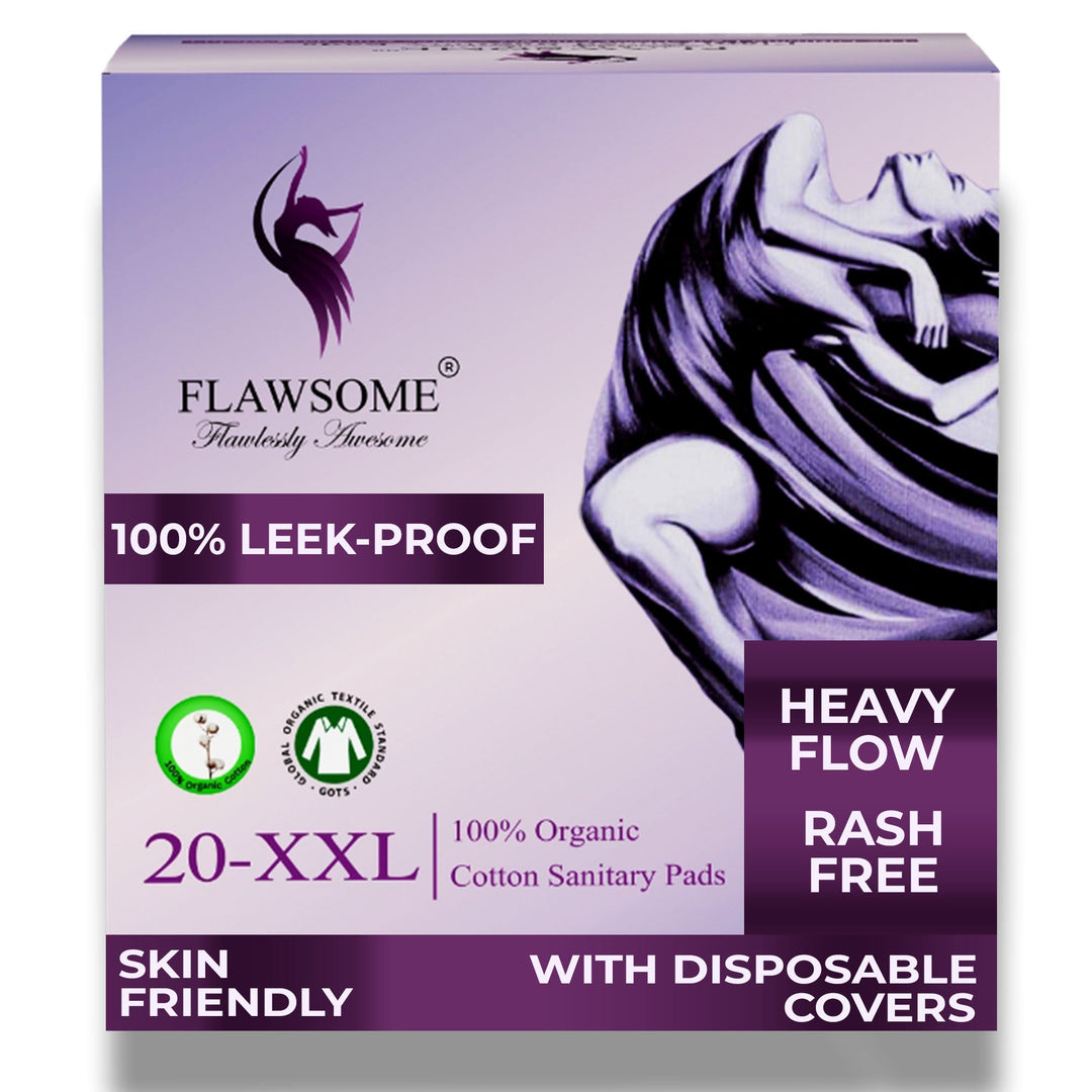Chemical-Free Safe Sanitary Pads (L, Pack of 10/20/30) – Rash-Free, Gynecologist-Certified, Ultra Soft