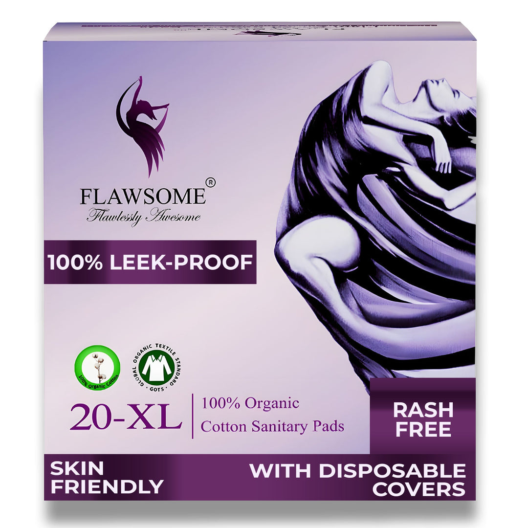 Chemical-Free Safe Sanitary Pads (L, Pack of 10/20/30) – Rash-Free, Gynecologist-Certified, Ultra Soft