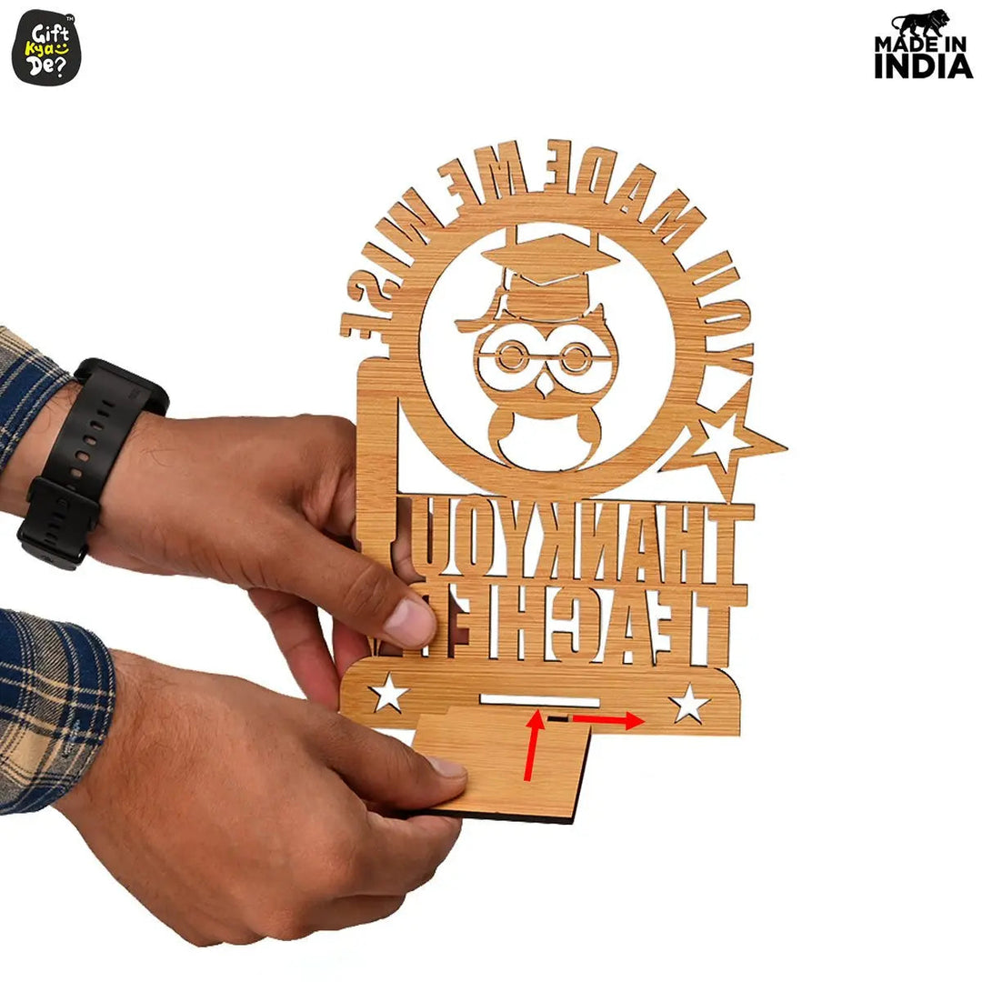 Gift Kya De Teacher Day Wooden Decorative Table Top  | Unique Teacher&