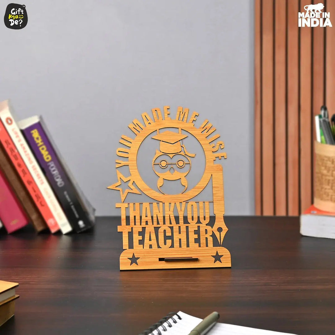 Gift Kya De Teacher Day Wooden Decorative Table Top  | Unique Teacher&