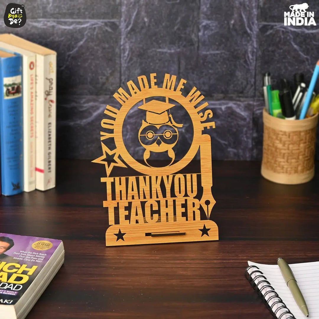 Gift Kya De Teacher Day Wooden Decorative Table Top  | Unique Teacher&