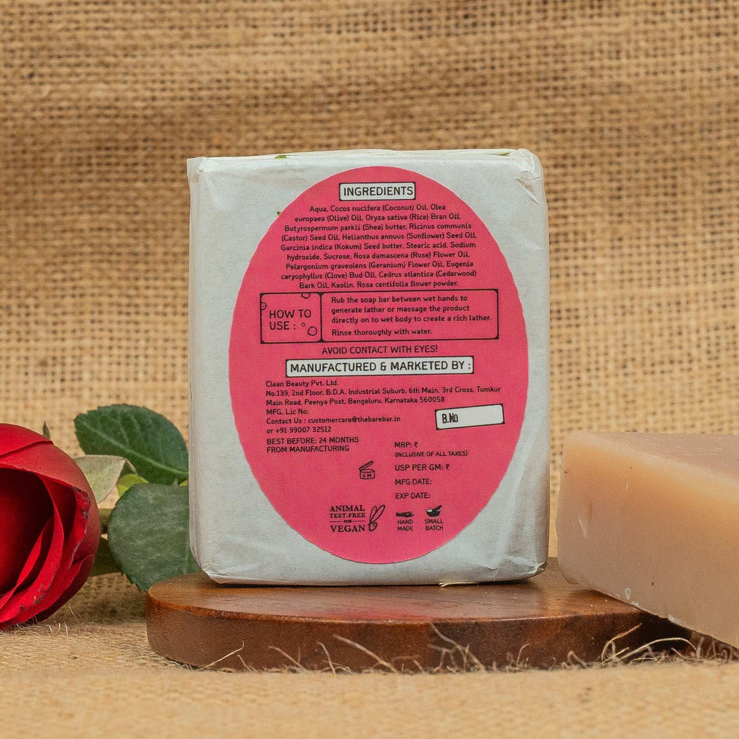 The Bare Bar Absolute Rose Soap Bar - Suspire