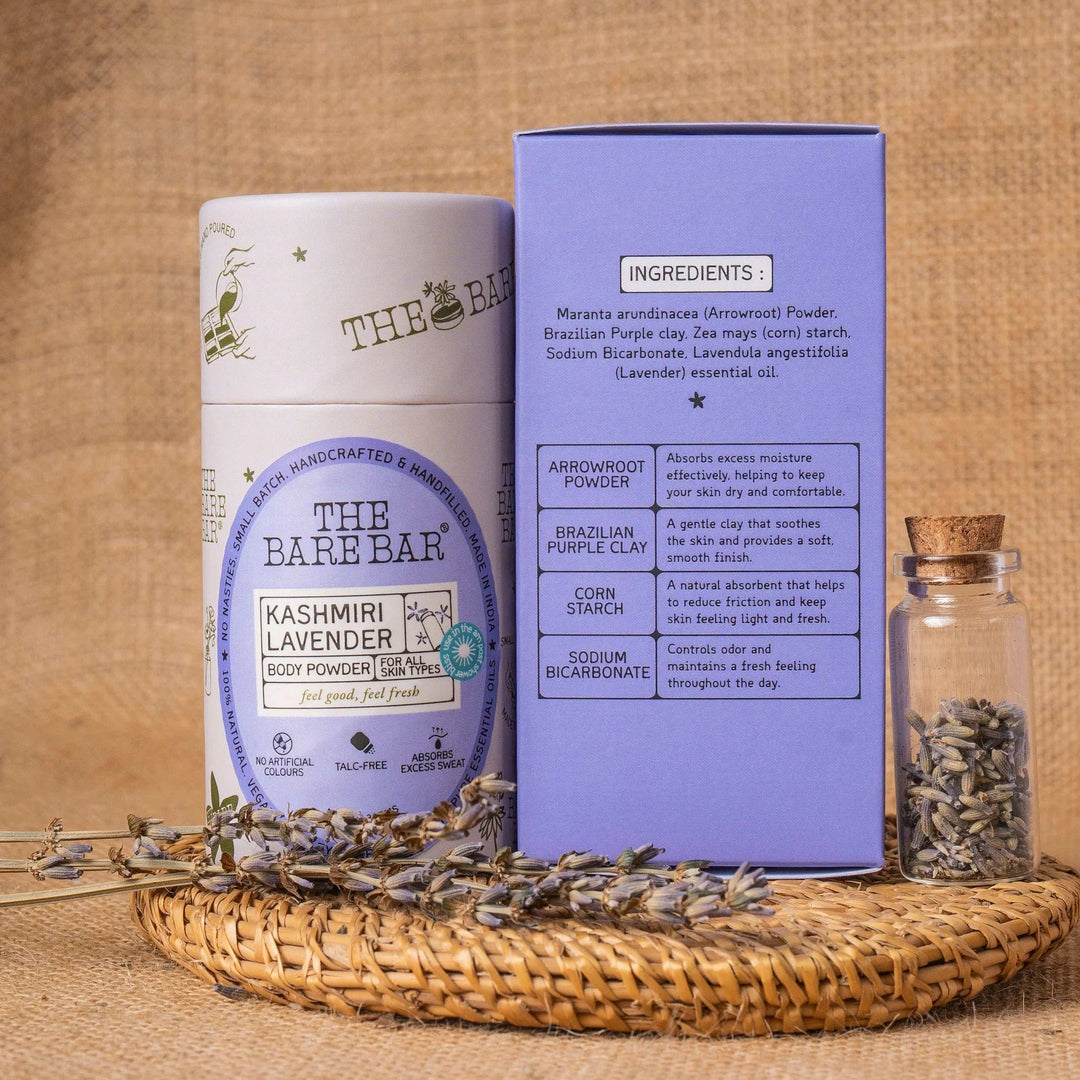 The Bare Bar Kashmiri Lavender Body Powder (Talcfree) - Suspire