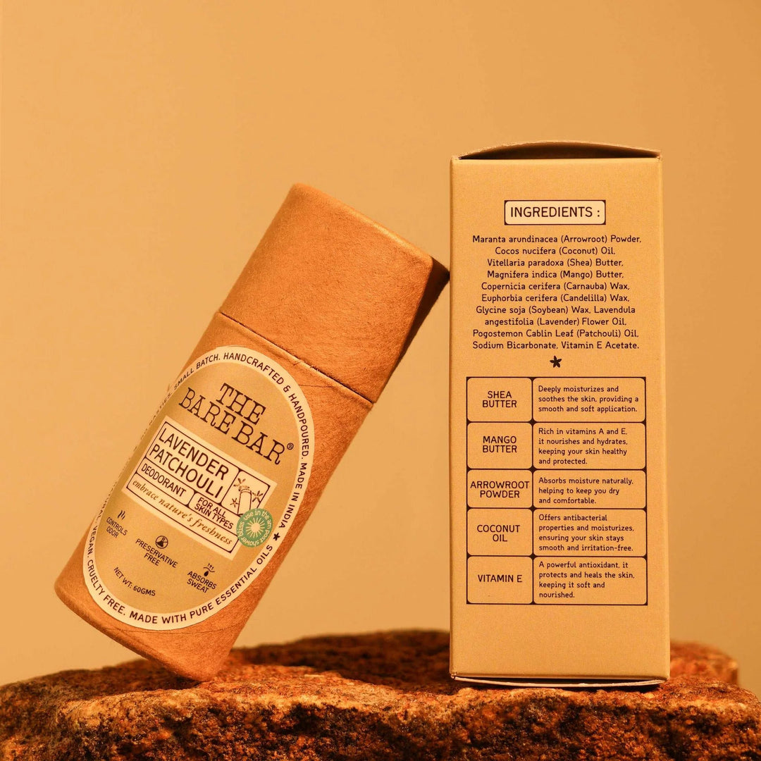 The Bare Bar Lavender Patchouli Deodorant - Suspire