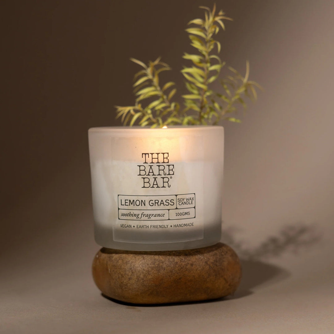 The Bare Bar Lemon Grass - Glass jar Candles - Suspire