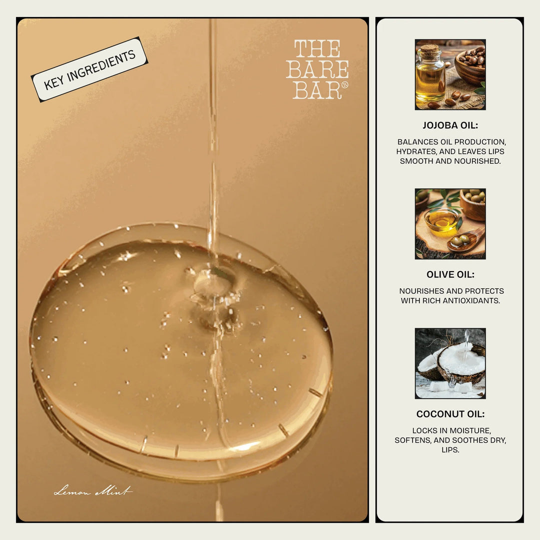 The Bare Bar Lemon Mint Lip Oil - Suspire