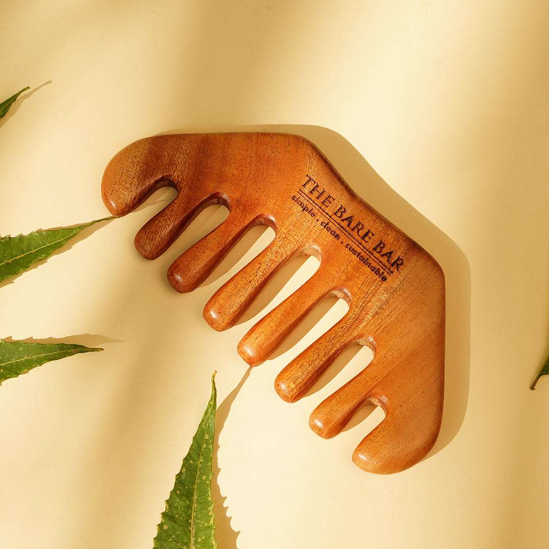 The Bare Bar Neem Wood Massager Comb - Suspire