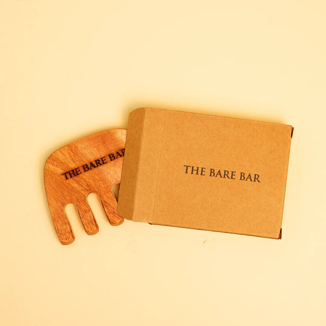 The Bare Bar Neem Wood Massager Comb - Suspire
