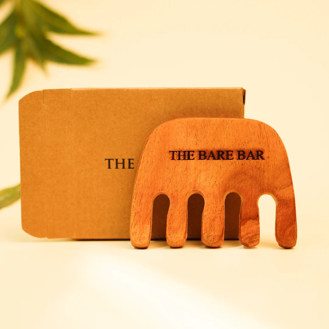 The Bare Bar Neem Wood Massager Comb - Suspire