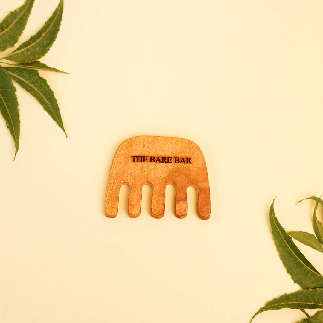 The Bare Bar Neem Wood Massager Comb - Suspire