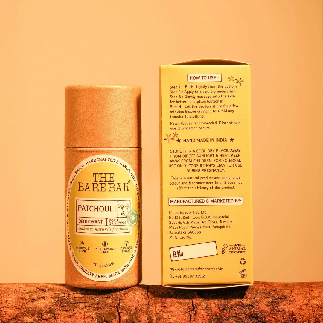 The Bare Bar Patchouli Deodorant - Suspire