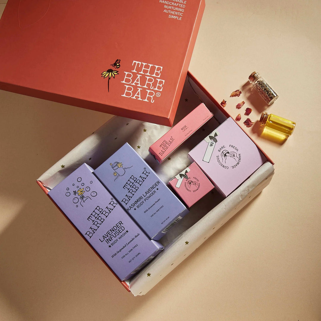 The Bare Bar Petal Pause Self Care Gift Hamper - Suspire
