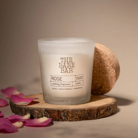 The Bare Bar Rose Glass Jar Candle