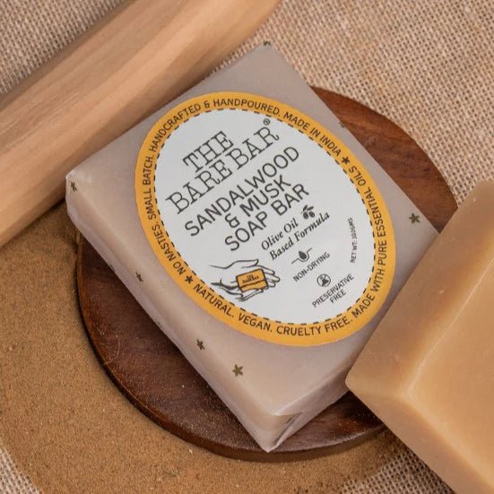 The Bare Bar Sandalwood And Musk Soap Bar - Suspire