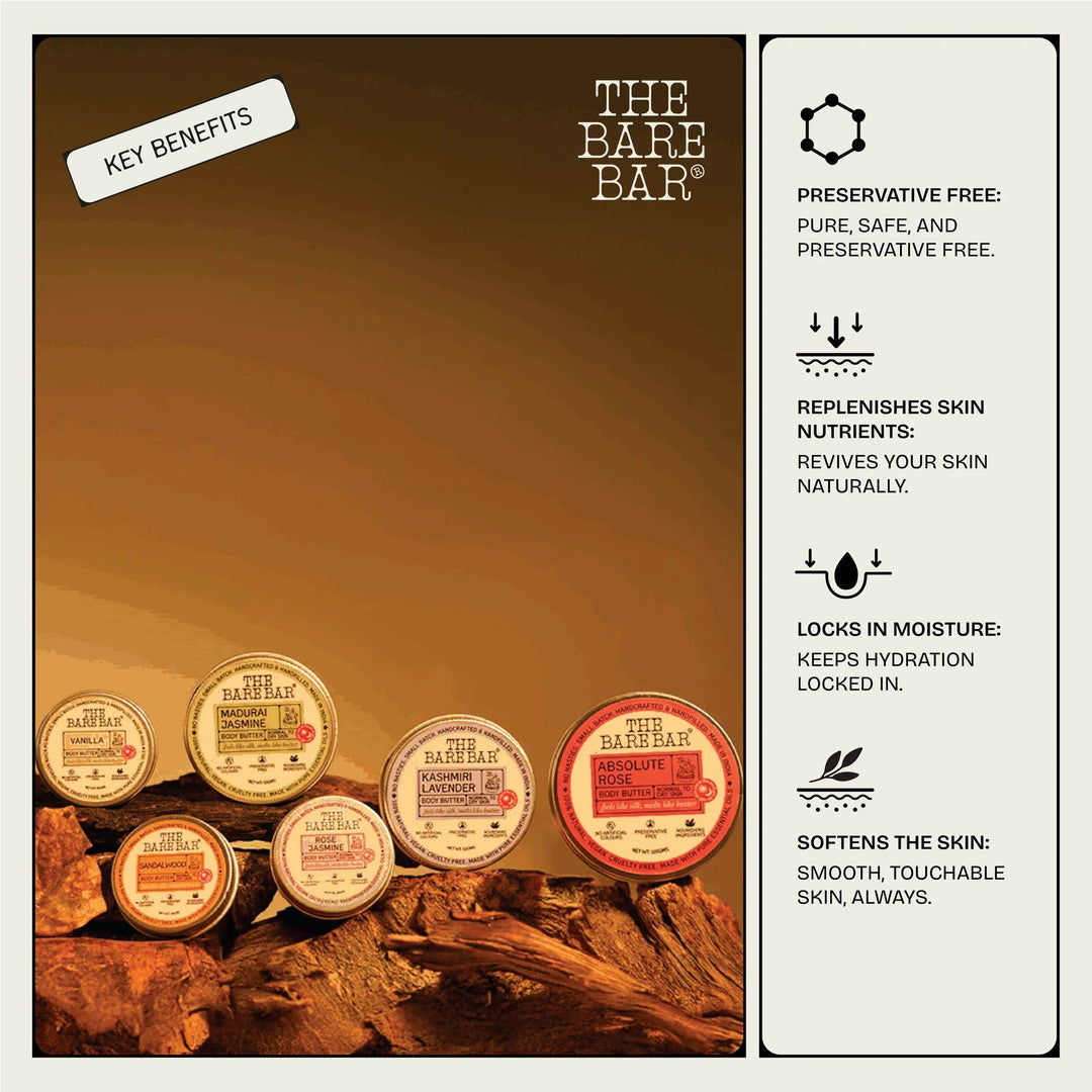 The Bare Bar Sandalwood Body Butter - Suspire