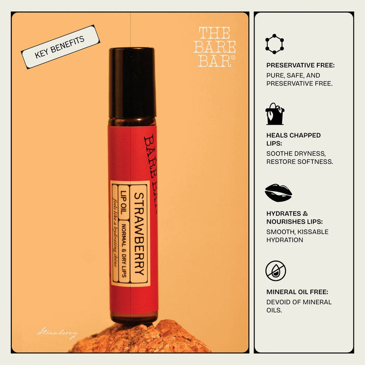 The Bare Bar Strawberry Lip Oil - Suspire