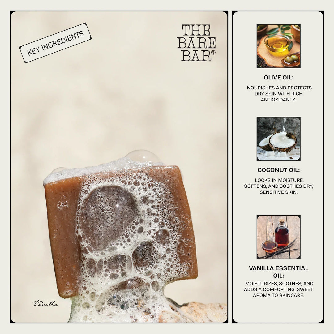 The Bare Bar Vanilla Soap Bar - Suspire