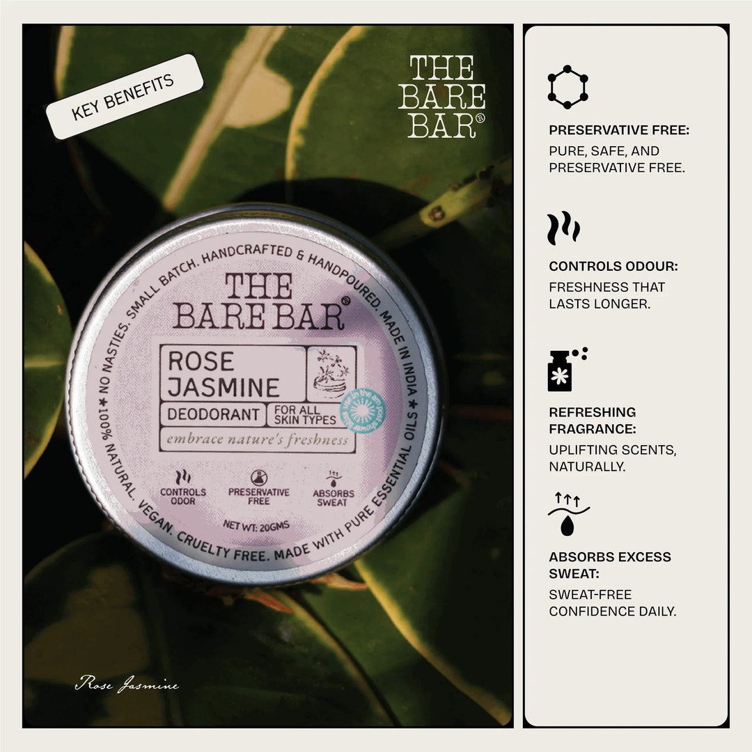 The Bare Bare Rose Jasmine Deodorant - Suspire