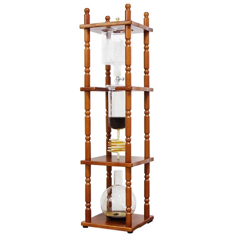 The Bean Co Roasters Cold Brew Coffee Tower – 3L Capacity | Slow Drip Cold Brew Maker Japan - Style | Premium Glass & Wood Design - Suspire