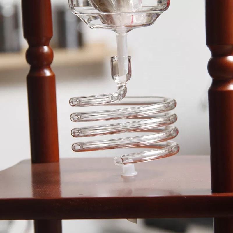 The Bean Co Roasters Cold Brew Coffee Tower – 3L Capacity | Slow Drip Cold Brew Maker Japan - Style | Premium Glass & Wood Design - Suspire